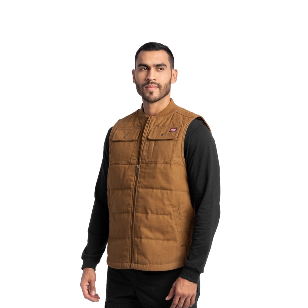 Wrangler Workwear Men's Quilted Duck Work Vest